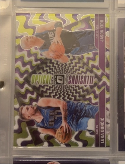 2024-25 Panini Donruss Optic #1 Optical Illusions Jason Kidd & Luka Doncic — front