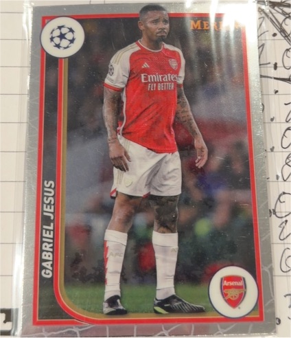 2023-24 Topps Merlin UEFA Club Competitions #12 Gabriel Jesus — front