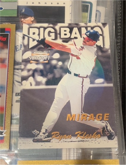 1996 Pinnacle Summit Big Bang Mirage #9 Ryan Klesko — front