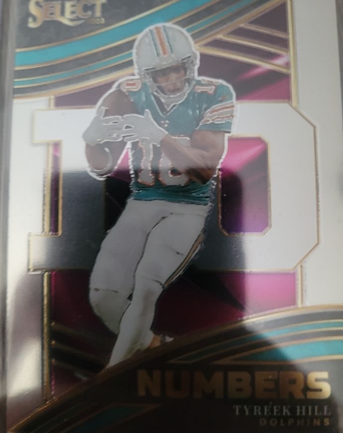 2023 Panini Select #NMB-THI Tyreek Hill Select Numbers — front