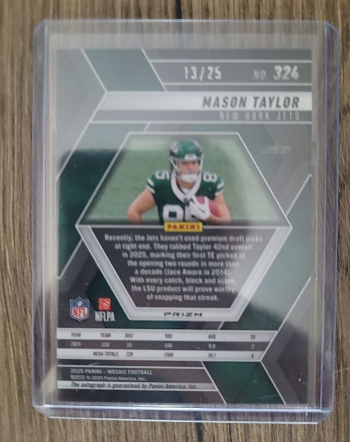 2025 Panini Mosaic #324 Mason Taylor — front