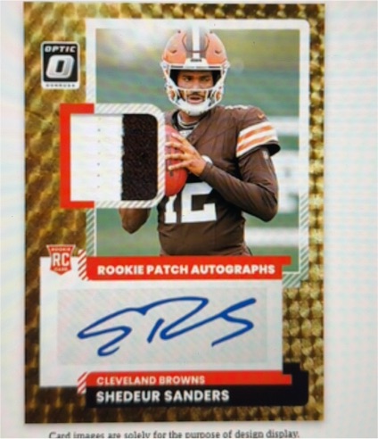 2024 Donruss Optic Rookie Patch Autographs #RPA-SS Shedeur Sanders — front