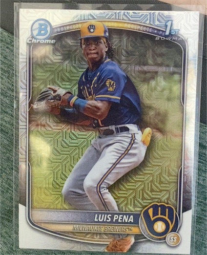 2025 Bowman Chrome Prospects #BCP-38 Luis Pena — front