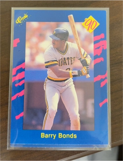 1990 Classic Blue #82 Barry Bonds — front