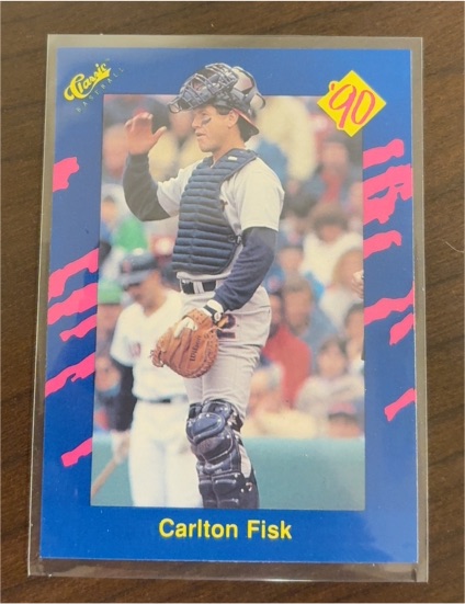1990 Classic Blue #116 Carlton Fisk — front