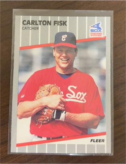 1989 Fleer #495 Carlton Fisk — front