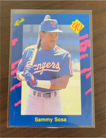 1990 Classic #140 Sammy Sosa Rookie Card — front