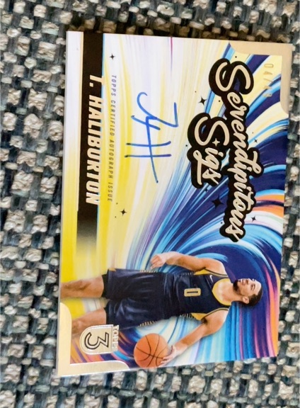 2024 Topps 3 Serendipitous Sigs #SS-TH Tyrese Haliburton — front