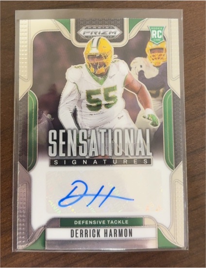 2025 Panini Prizm Draft Picks Sensational Signatures #SS-DH Derrick Harmon — front
