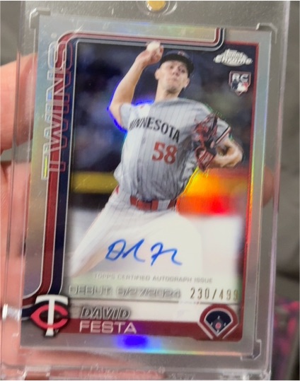 2025 Topps Chrome Update #CRDA-DF David Festa — front