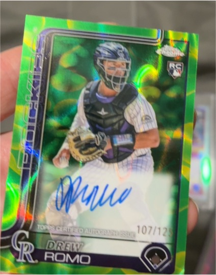 2025 Topps Chrome #RA-DRR Drew Romo Rookie Autograph — front