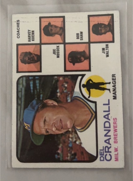 1973 Topps #646 Del Crandall Milwaukee Brewers — front