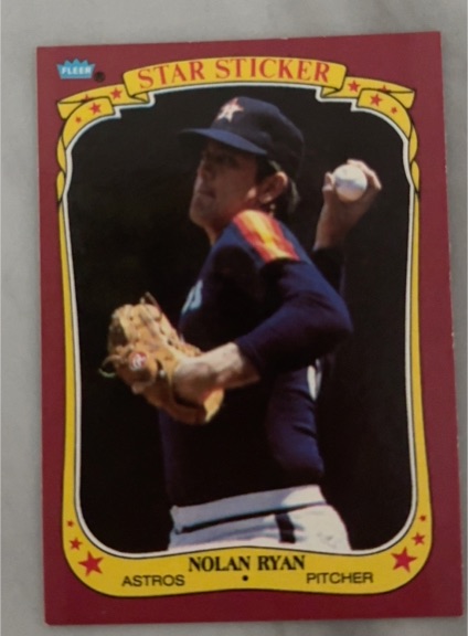 1986 Fleer Star Stickers #102 Nolan Ryan Houston Astros — front