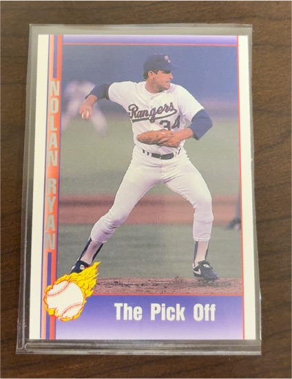 1991 Pacific Nolan Ryan Texas Rangers #91 The Pick Off — front