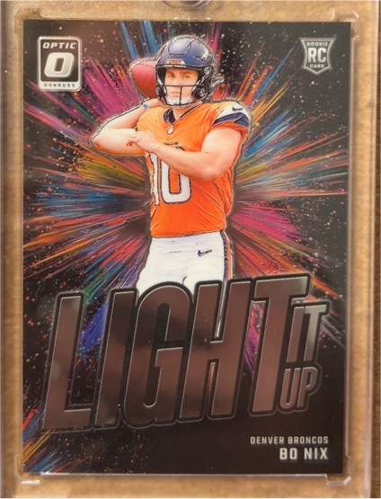 2024 Donruss Optic Light It Up #6 Bo Nix — front