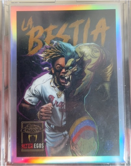 2025 Topps Chrome Update Alter Egos La Bestia Ronald Acuna Jr. — front