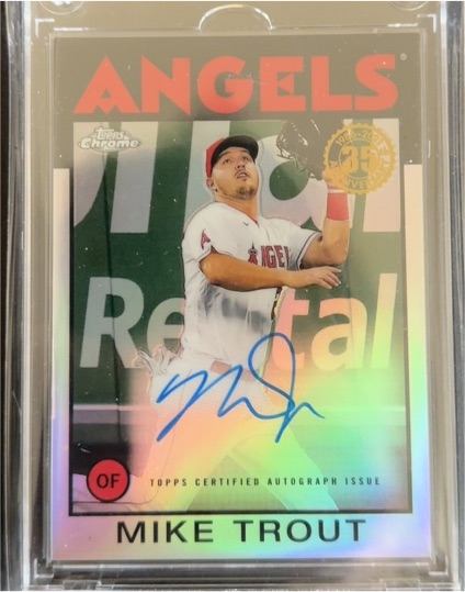 2021 Topps Chrome 1986 Topps Baseball #86BC-2 Mike Trout — front