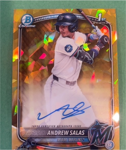 2025 Bowman Chrome #CPA-AS Andrew Salas — front