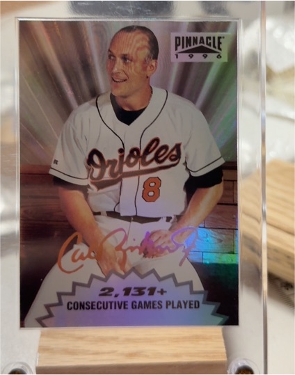 1996 Pinnacle #1 Cal Ripken Jr. Tribute — front