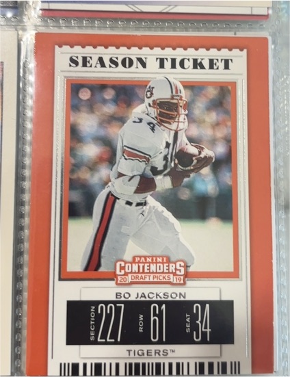 2019 Panini Contenders Draft Picks Season Ticket #15 Bo Jackson — front