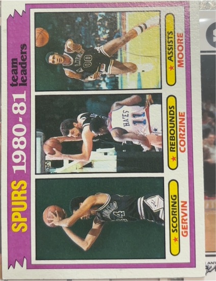 1981-82 Topps #62 George Gervin / Dave Corzine / Johnny Moore — front