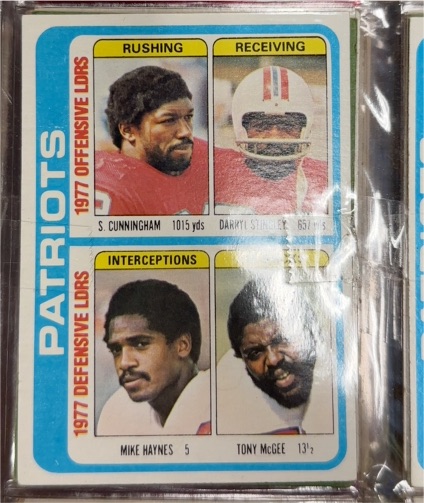 1978 Topps #516 Sam Cunningham / Darryl Stingley / Mike Haynes / Tony McGee — front