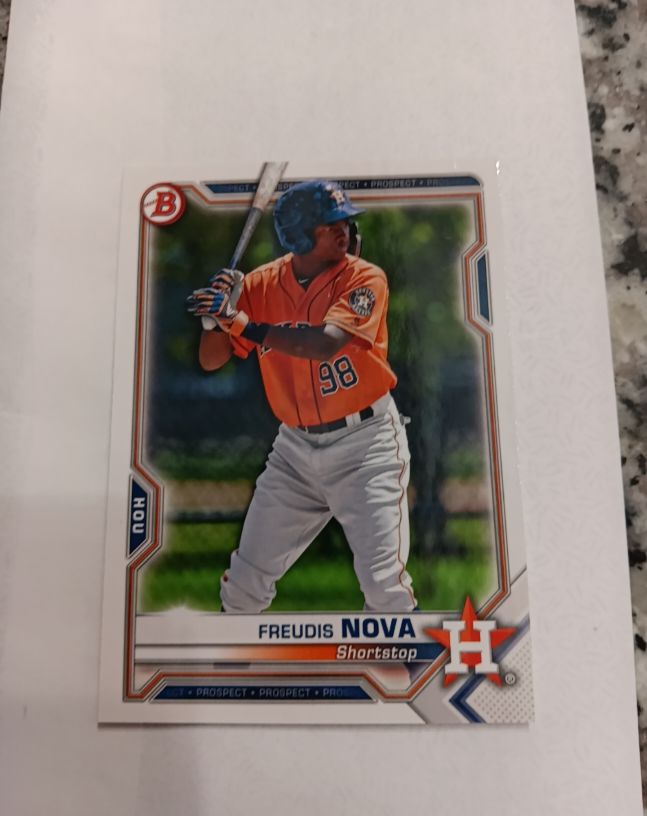2021 Bowman Prospects #BP-56 Freudis Nova — front