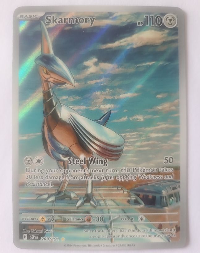 2024 Pokémon SV08: Surging Sparks #209 Skarmory Illustration Rare — front