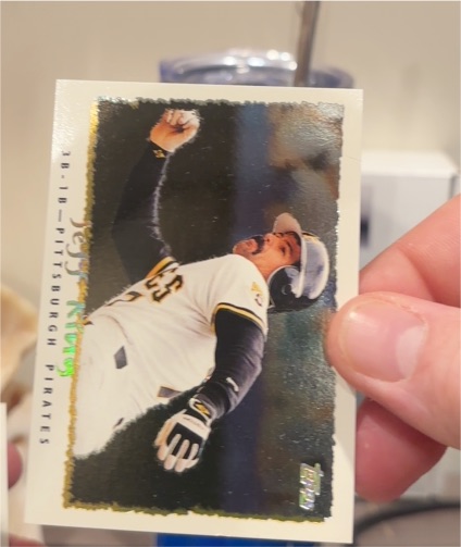 1995 Topps CyberStats #291 Jeff King — front