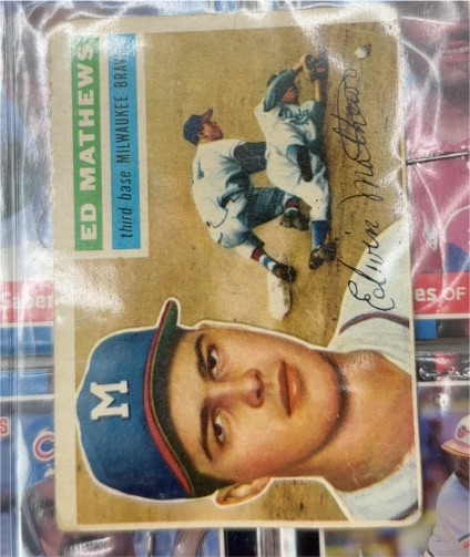 1956 Topps #107 Ed Mathews — front