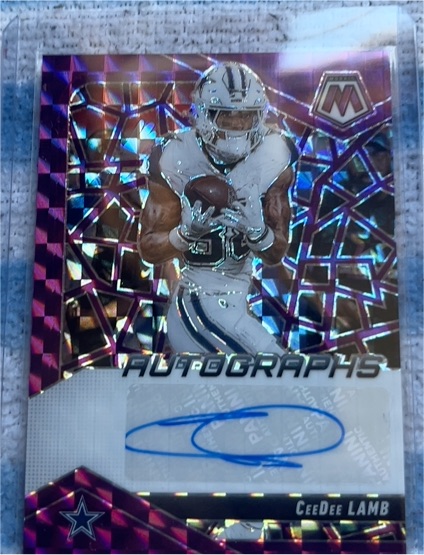 2025 Panini Mosaic #AMC-CLB CeeDee Lamb Autographs Mosaic Red — front