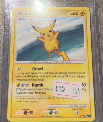 2009 Pokémon POP Series 9 #15 Pikachu — front