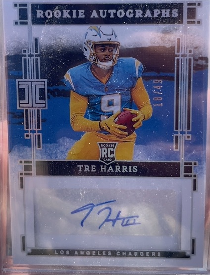 2025 Panini Impeccable Rookie Autographs #RA-THS Tre Harris — front