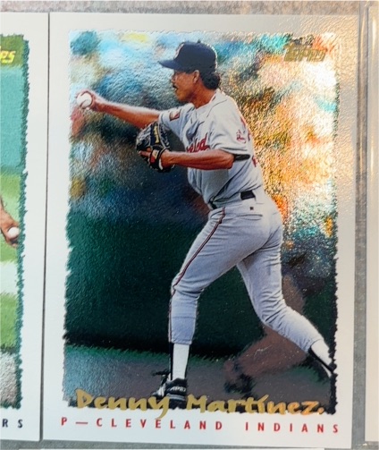 1995 Topps Cyberstats #158 Denny Martinez — front
