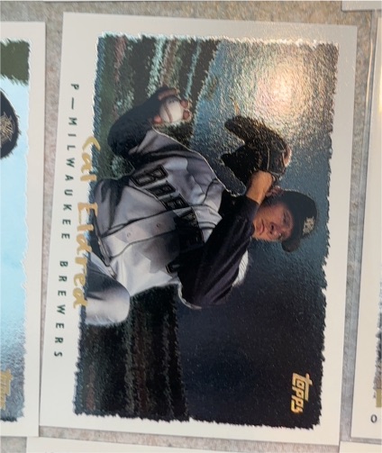 1995 Topps #354 Cal Eldred CyberStats (Spectralight) — front