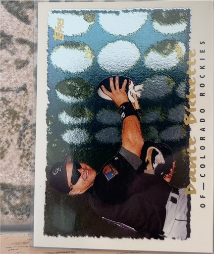 1995 Topps Cyberstats #085 Dante Bichette — front