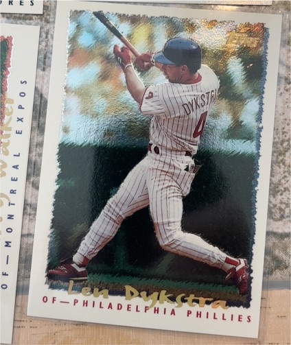 1995 Topps #591 Len Dykstra — front