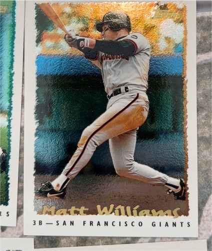 1995 Topps Cyberstats #008 Matt Williams — front