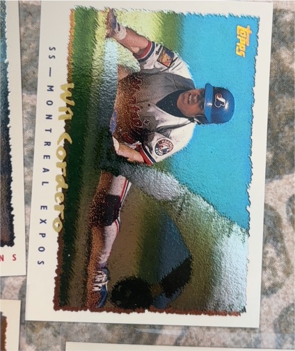 1995 Topps #70 Wil Cordero CyberStats (Spectralight) — front