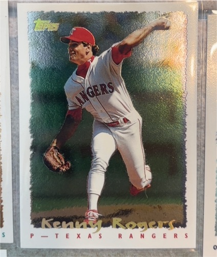 1995 Topps Cyberstats #11 Kenny Rogers — front