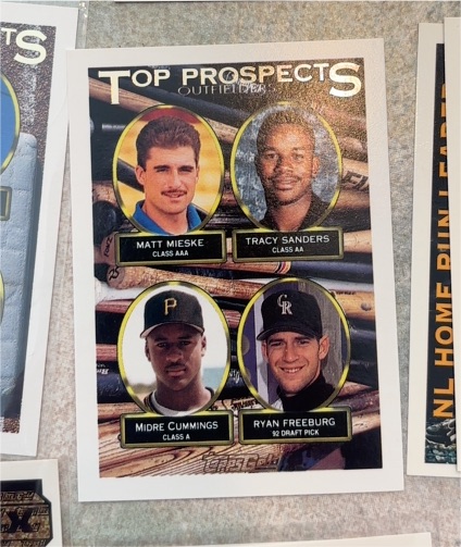 1993 Topps #616 Matt Mieske / Tracy Sanders / Midre Cummings / Ryan Freeburg — front