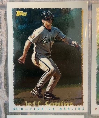 1995 Topps Cyberstats #081 Jeff Conine — front