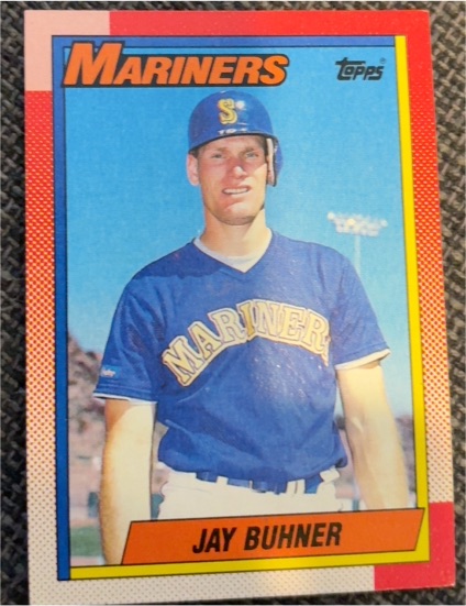 1990 Topps #554 Jay Buhner — front