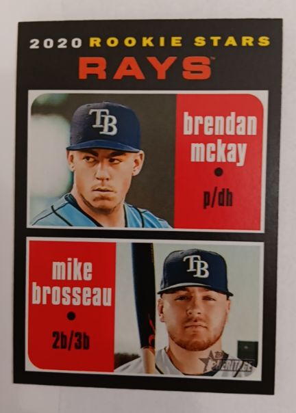 2020 Topps Heritage Rookie Stars #161 Brendan McKay / Mike Brosseau — front