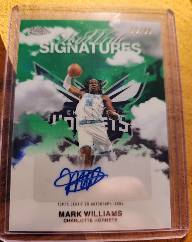 2025-26 Topps Chrome Sky Write Signatures #SWS-MW Mark Williams — front