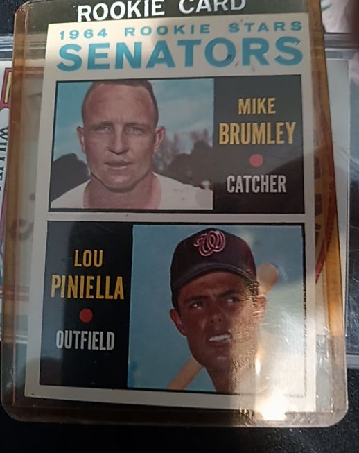 1964 Topps #167 Senators Rookie Stars Mike Brumley / Lou Piniella — front