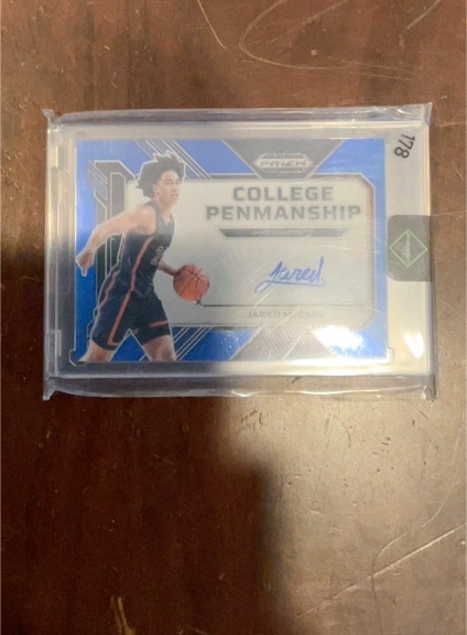 2023 Panini Prizm Draft Picks College Penmanship #CP-JMC Jared McCain — front