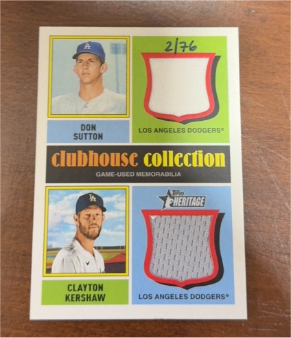 2025 Topps Heritage Clubhouse Collection Dual Relic #CCDR-SK Don Sutton Clayton Kershaw — front