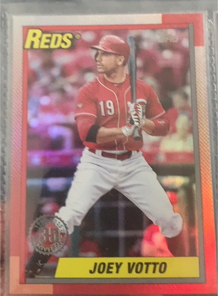2025 Topps Update #U90-42 Joey Votto 1990 Topps Baseball 35th Anniversary — front