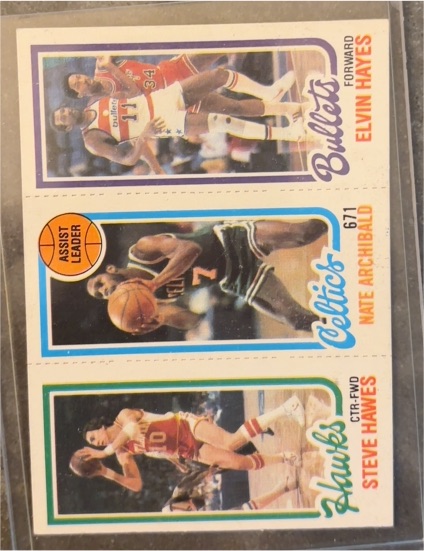 1980-81 Topps #248 Elvin Hayes / Nate Archibald / Steve Hawes — front